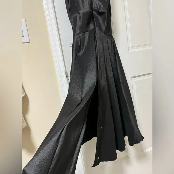 Asymmetric Slit Front Wedding Evening Party Maxi Dress Size XS - Picture 4 of 12